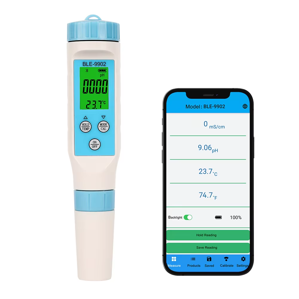 Ph Meter Digital Water Tester - Testeur d'eau 3-en-1 pH/EC/température, compteur numérique