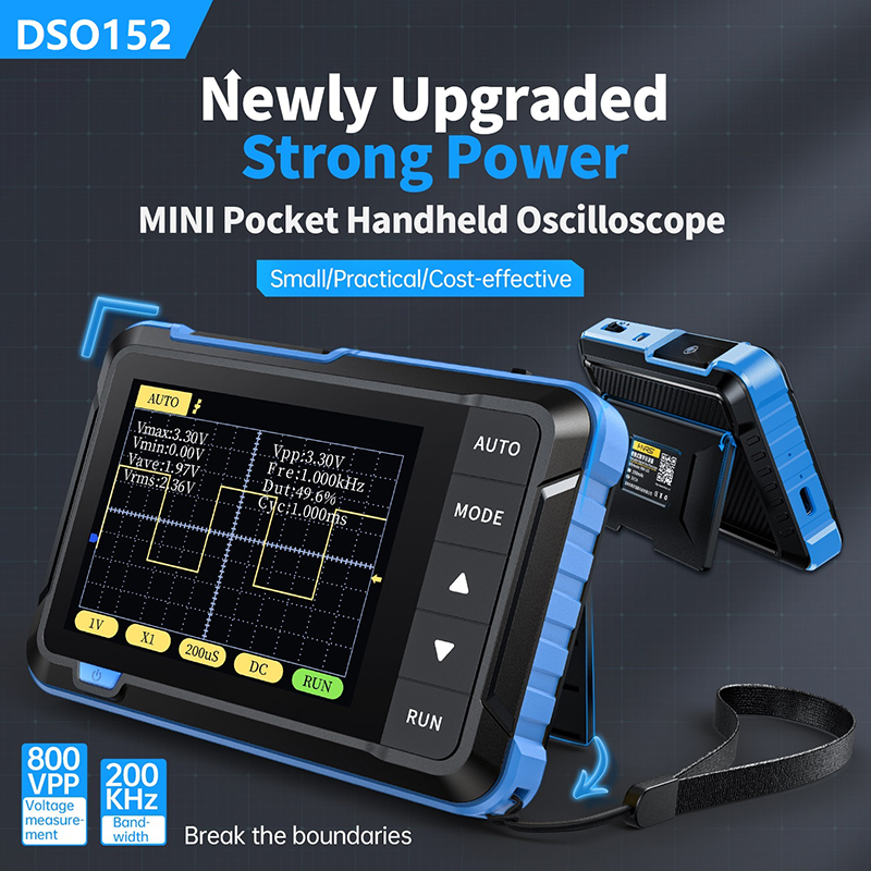 Fnirsi Digital Oscilloscope Handheld - FNIRSI DSO152 Mini Oscilloscope numérique portatif