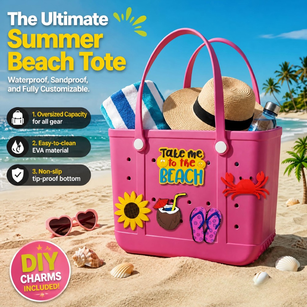 Packaging - Sac de plage surdimensionné en caoutchouc