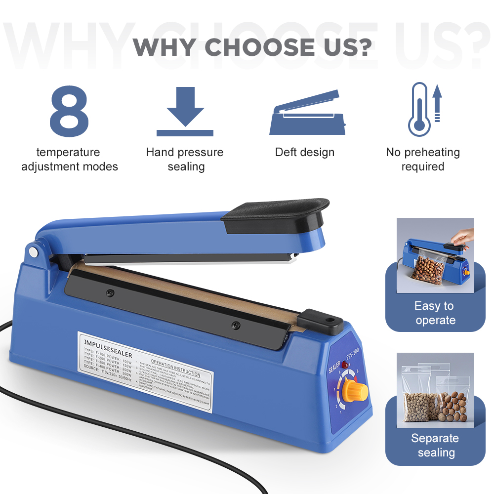 Machine à sceller les impulsio - Plastic Bag Impulse Heat Sealer avis et prix