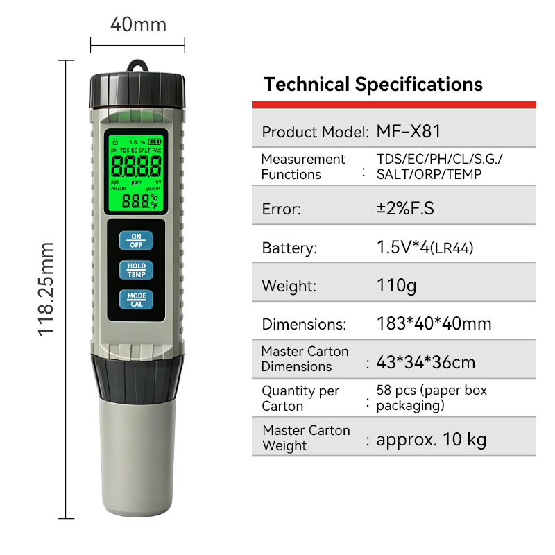 Testeur de qualité de l'eau po - Ph Meter Digital Water Tester avis et prix